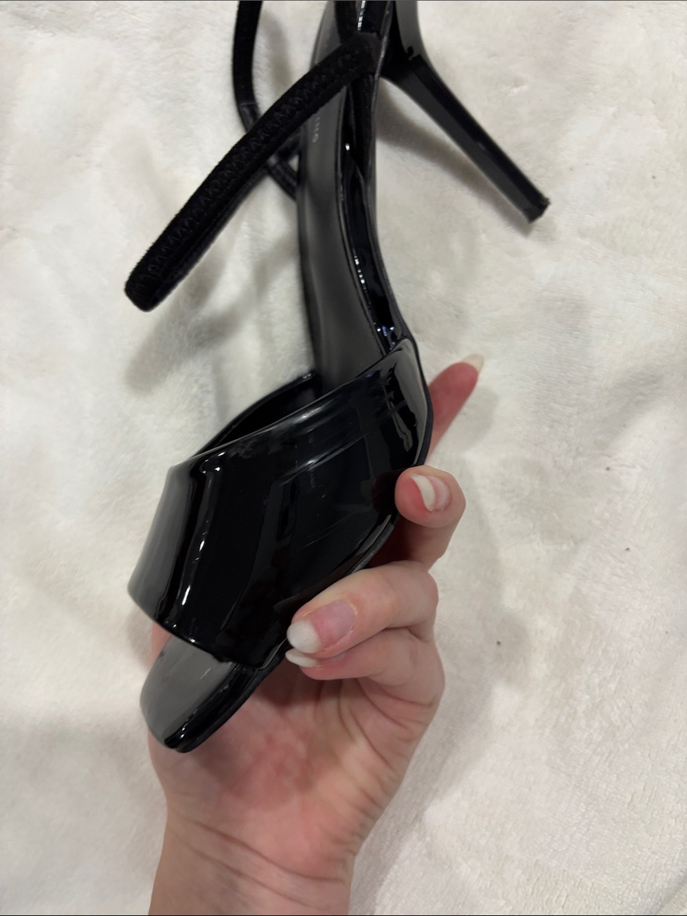 Black Patent High Heel Slingback Sandals - Call it Spring Fariah - Picture 8 of 10